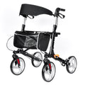Mershine 4 Wheel Folding Rollator Walker Aluminium Walking Mobility Aid Lightweight