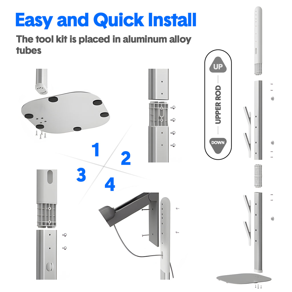 Mershine Vacuum Stand for Dyson G5 | Wall Mount Storage Holder & Docking Station | Compatible with Dyson V6-V15 (G5/V6/V7/V8/V10/V11/V12/V15) | Organizes 6-10 Accessories | Space-Saving