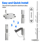 Mershine Vacuum Stand for Dyson G5 | Wall Mount Storage Holder & Docking Station | Compatible with Dyson V6-V15 (G5/V6/V7/V8/V10/V11/V12/V15) | Organizes 6-10 Accessories | Space-Saving