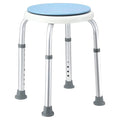 Mershine Adjustable Bath Shower Stool for Elderly Seniors - Height Adjustable Round Shower Bench Chair with Rotating Swivel Seat | Non-Slip Bathroom Safety Stool