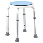 Mershine Adjustable Bath Shower Stool for Elderly Seniors - Height Adjustable Round Shower Bench Chair with Rotating Swivel Seat | Non-Slip Bathroom Safety Stool