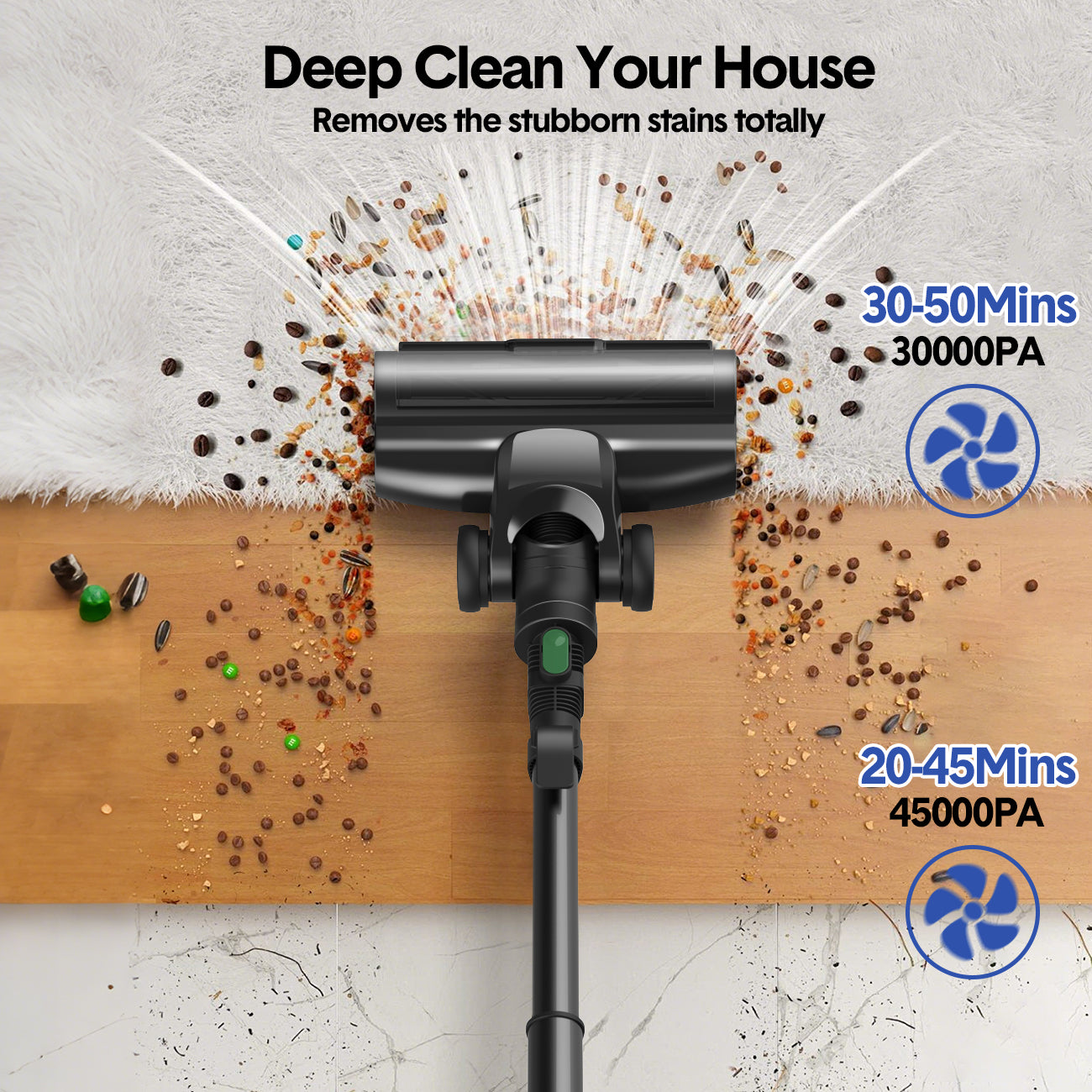 Mershine Cordless Vacuum Cleaner Stick Vacuum Self-Standing Powerful Vacuum CT5PRO