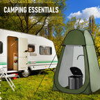 Mershine Foldable Portable Toilet Hiking Outdoor Travel Emergency Toilet Camping Black