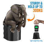 Mershine Foldable Portable Toilet Hiking Outdoor Travel Emergency Toilet Camping Black