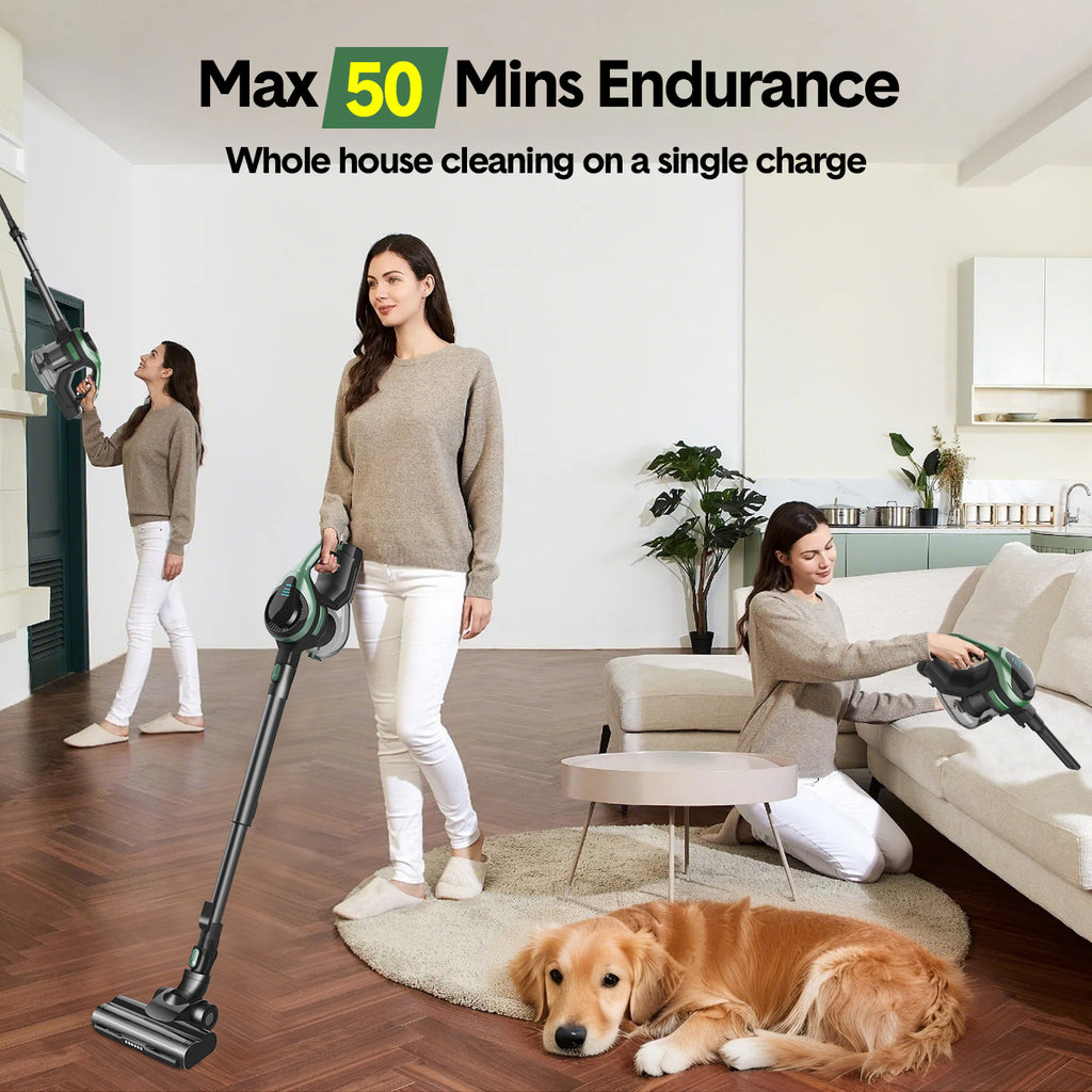 Mershine Cordless Vacuum Cleaner Stick Vacuum Self-Standing Powerful Vacuum CT5PRO
