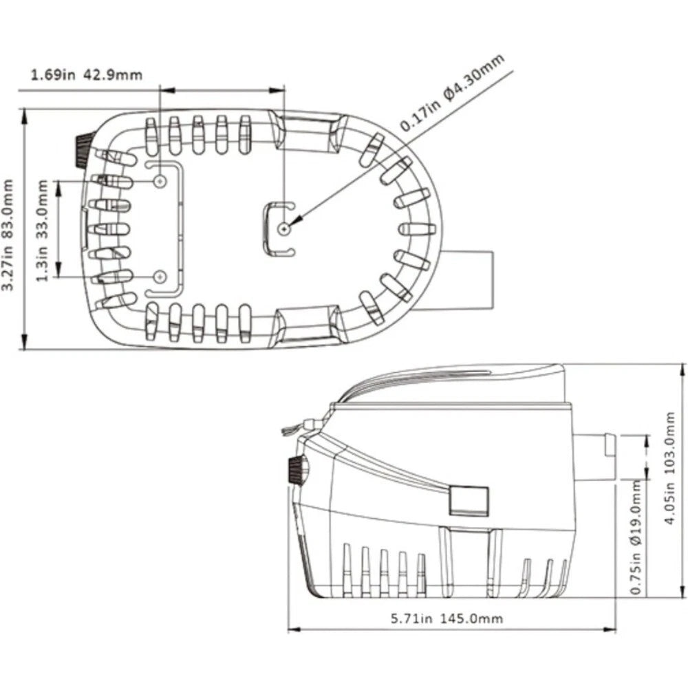 Mershine SEAFLO 12V 1100GPH Automatic Bilge Pump Marine Boat Auto Submersible Pump