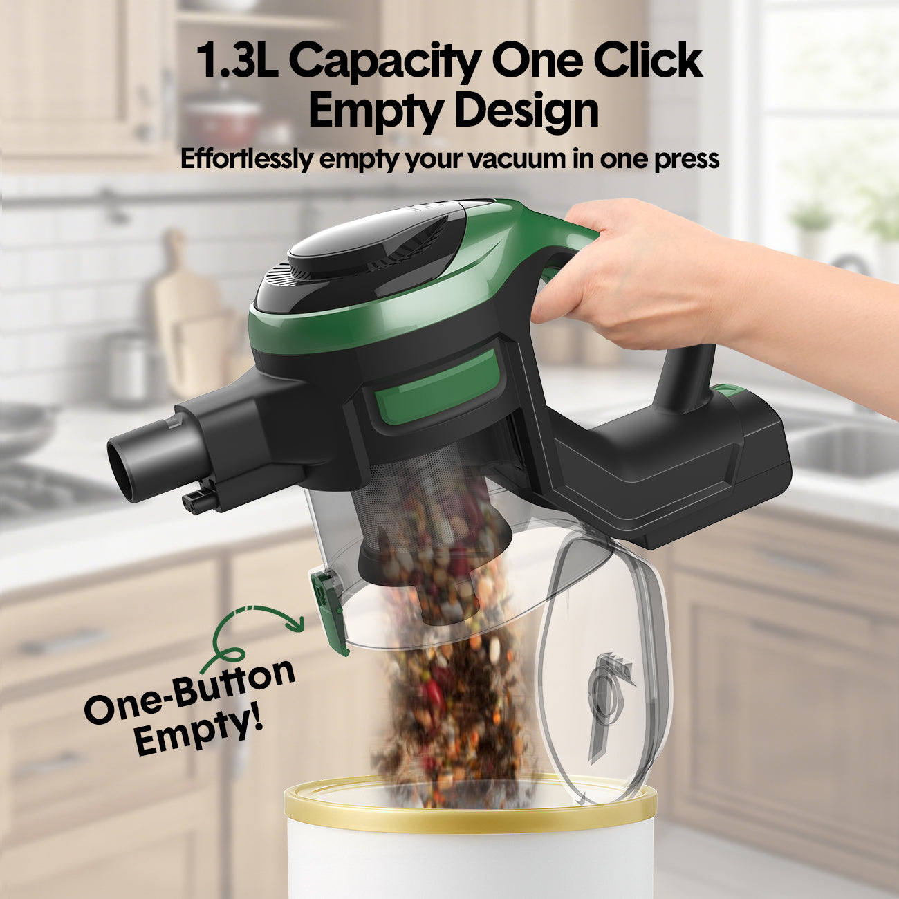 Mershine Cordless Vacuum Cleaner Stick Vacuum Self-Standing Powerful Vacuum CT5PRO