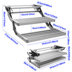 Mershine Caravan Double Step Pull Out Retractable Aluminum 2 Step RV Camper Aluminium